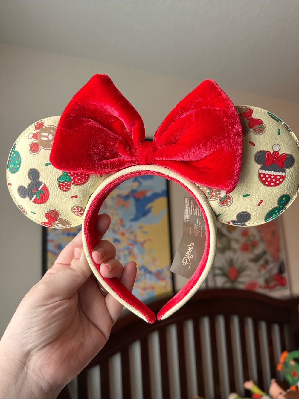 Loungefly Disney Mickey Minnie Christmas Cookies Ear Headband